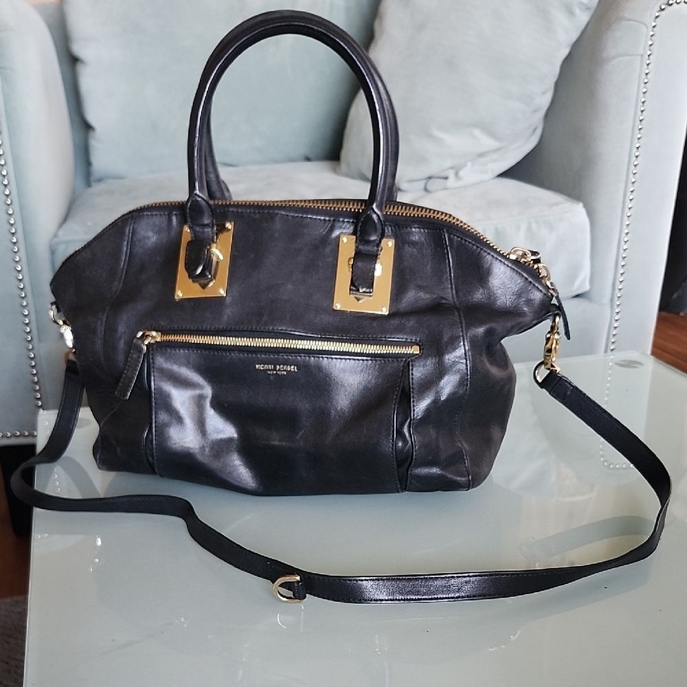 Henri Bendel The Whitney Elegant‎ Iconic Leather Satchel Y2K Sophisticated Bag